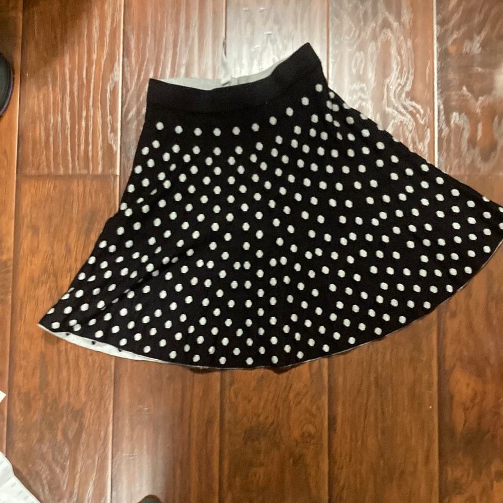 Bethany Mota black with grey polka dots skirt
